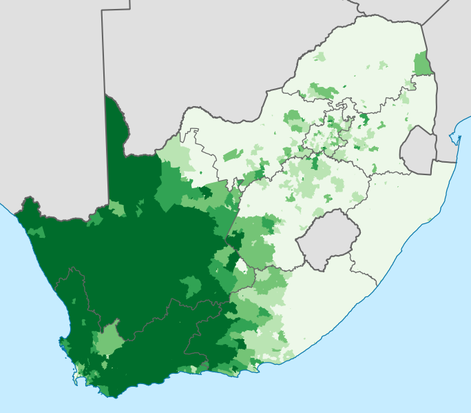 Proportion of the South African population that speaks Afrikaans as their first language